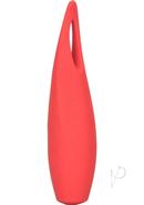 Red Hot Spark Usb Rechargeable Silicone Massager Waterproof Red