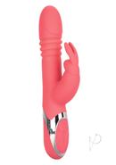Enchanted Exciter Rechargeable Silicone Thrusting Rabbit Vibrator - Pink