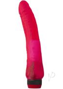 Jelly Caribbean Number 1 Jelly Vibrator 8.5in - Red